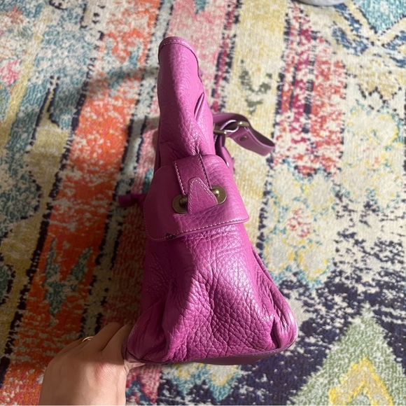 Levenger Purple Leather Women's Bag - Picture 4 of 14